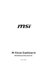 MSI M-Vision Dashboard User Manual предпросмотр