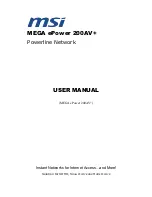 MSI MEGA ePower 200AV+ User Manual preview