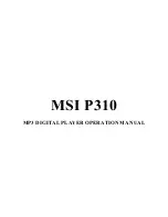 MSI Mega Player P310 512MB Operation Manual предпросмотр