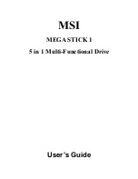 MSI MEGA Stick 1 User Manual preview