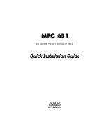 Предварительный просмотр 1 страницы MSI MPC 651 Quick Installation Manual