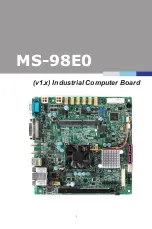 Preview for 1 page of MSI MS-98E0 User Manual