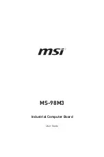 Preview for 1 page of MSI MS-98M3 User Manual