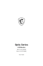 MSI Optix G251F User Manual preview