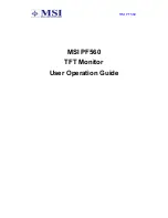 Предварительный просмотр 1 страницы MSI PF560 User Operating Manual