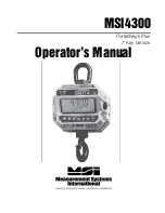 Preview for 2 page of MSI Porta-Weigh Plus MSI4300 Operator'S Manual