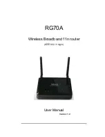 Preview for 1 page of MSI RG70A - Wireless-N 2T2R Broadband Router User Manual