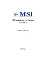 MSI RG70SE User Manual preview