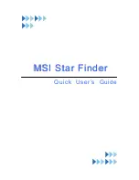 Preview for 1 page of MSI Star Fiinder SF100 Quick User Manual