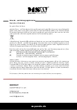 Preview for 15 page of MSW Motor Technics MSW-AN16G User Manual