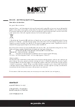 Preview for 11 page of MSW Motor Technics MSW-DENTPULLER.L01 User Manual