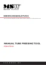 MSW Motor Technics MSW-PTM-01 User Manual preview