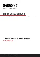 Preview for 1 page of MSW Motor Technics MSW-TRM-100 User Manual