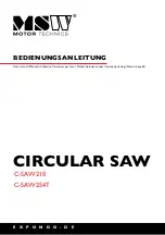 Предварительный просмотр 1 страницы MSW C-SAW210 User Manual