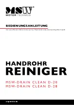 MSW MSW-DRAIN CLEAN D-20 User Manual preview