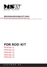 MSW PDR ROD KIT User Manual предпросмотр