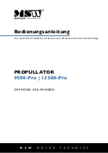 MSW Propullator 13500-PRO User Manual preview