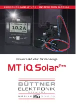 MT iQ SolarPro Instruction Manual предпросмотр