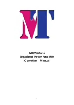 MT MTPA0050-1 Operation Manual preview