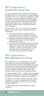 Предварительный просмотр 18 страницы MTC Cablephone User Manual