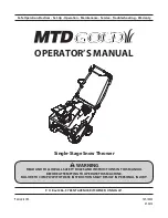 MTD Gold 31AS2T5E504 Operator'S Manual preview