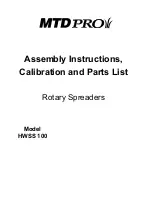 Preview for 1 page of MTD Pro calibration and Assembling Instructions