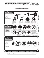 Preview for 1 page of MTD Pro MP429 Operator'S Manual