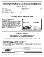 Preview for 2 page of MTD 074 Series Operator'S Manual