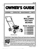 MTD 11-093R000 Owner'S Manual preview
