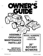 MTD 110-072-300 Owner'S Manual предпросмотр