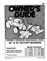 Preview for 1 page of MTD 110-110-300 Owner'S Manual