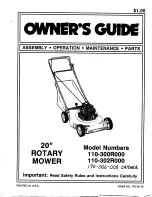 Preview for 1 page of MTD 110-300R000 Owner'S Manual