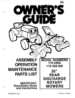 Предварительный просмотр 1 страницы MTD 110-328-300 Owner'S Manual