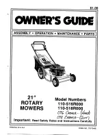 MTD 110-516R000 Owner'S Manual preview