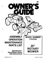 MTD 110-670A Owner'S Manual предпросмотр