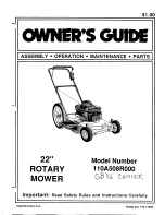 MTD 110A508R000 Owner'S Manual preview