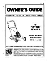 MTD 111-020R000 Owner'S Manual preview