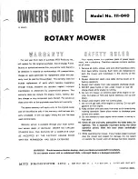 MTD 111-040 Owner'S Manual preview