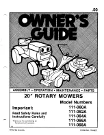 Preview for 1 page of MTD 111-060A Owner'S Manual