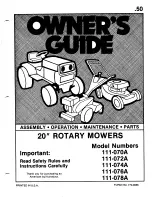 MTD 111-070A Owner'S Manual предпросмотр