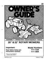 Preview for 1 page of MTD 111-112A Owner'S Manual