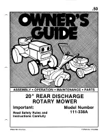 Preview for 1 page of MTD 111-338A Owner'S Manual