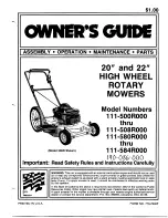 MTD 111-500R000 Owner'S Manual preview