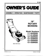 Предварительный просмотр 1 страницы MTD 111-604R000 Owner'S Manual