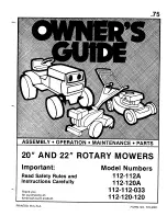 Предварительный просмотр 1 страницы MTD 112-112-033 Owner'S Manual