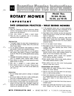 Preview for 1 page of MTD 112-300 Operating/Service Instructions Manual