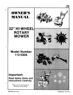 MTD 112-530A Owner'S Manual preview