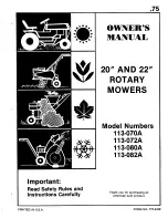 MTD 113-070A Owner'S Manual предпросмотр