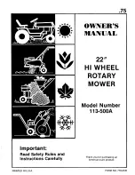 MTD 113-500A Owner'S Manual предпросмотр