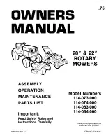 Preview for 1 page of MTD 114-073-000 Owner'S Manual